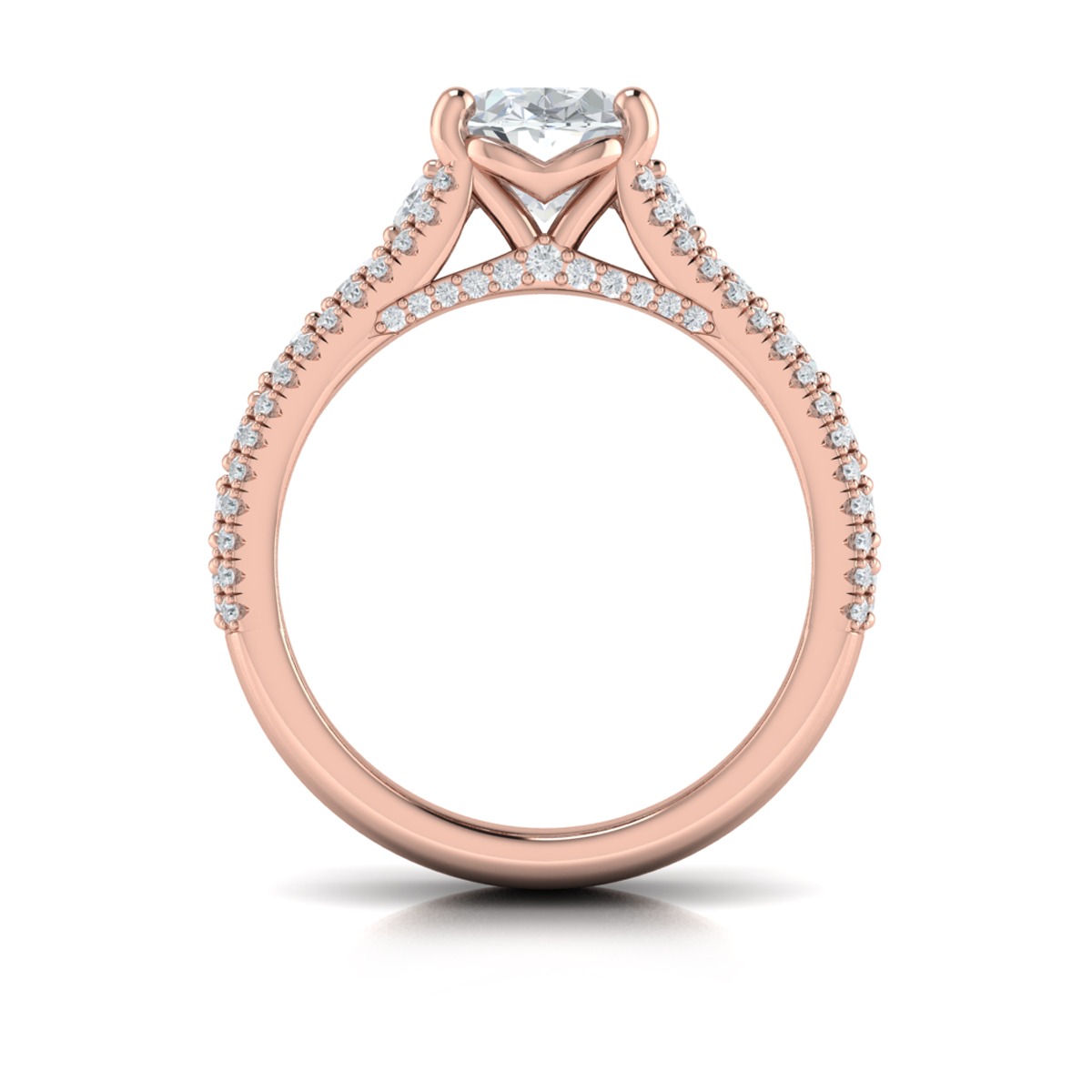 Dramatic Oval Engagement Ring