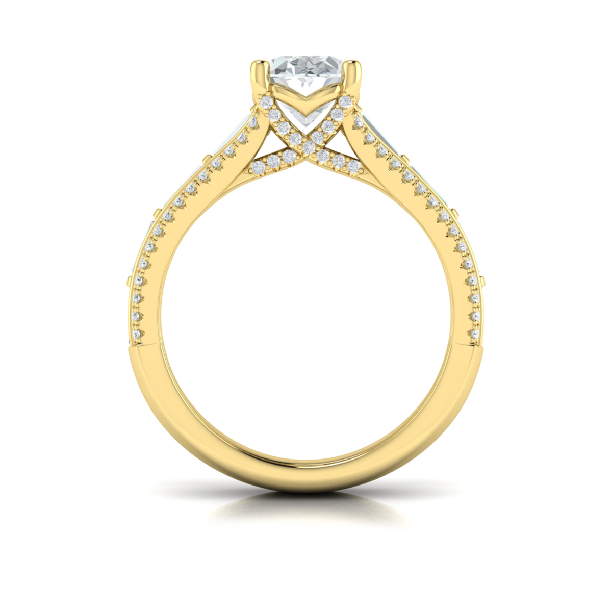 Intricate Oval Engagement Ring