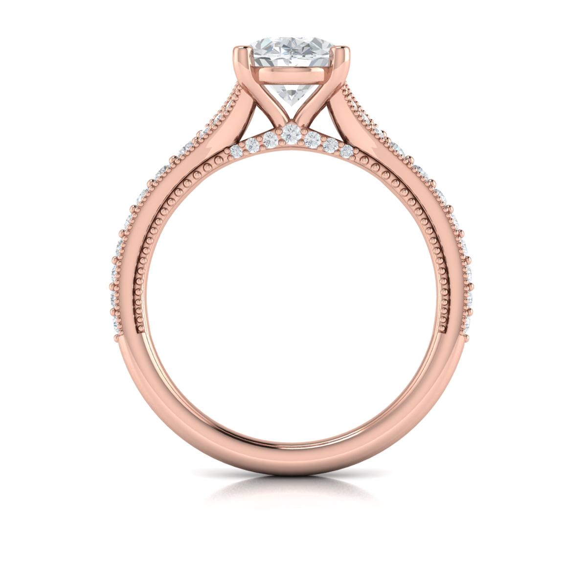 Vlora Classic, Modern Vintage, Split Shank Engagement Ring