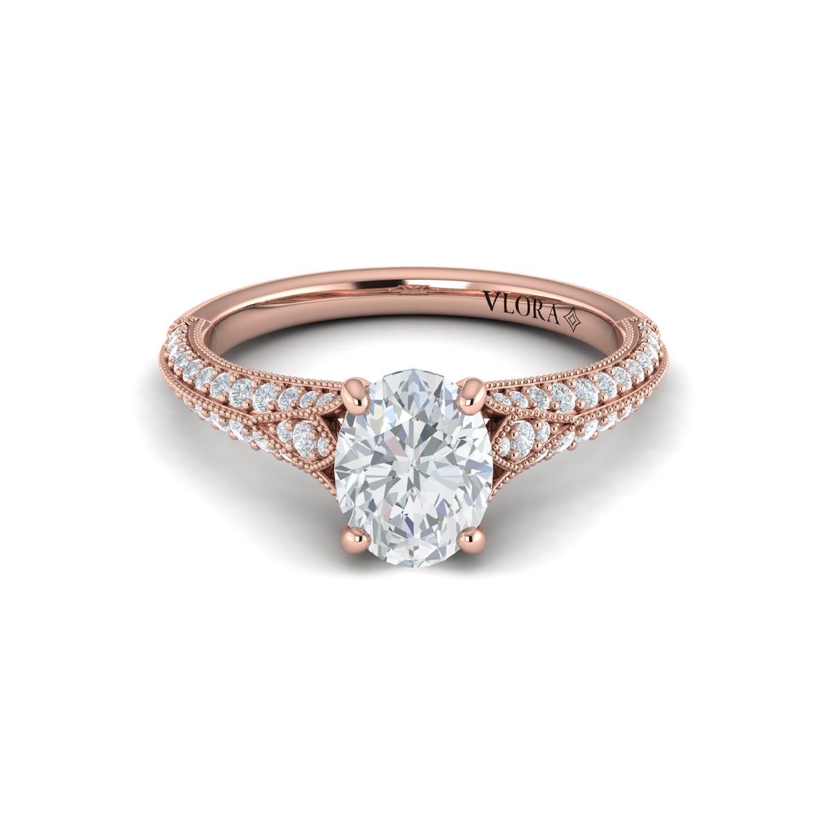 Vlora Classic, Modern Vintage, Split Shank Engagement Ring