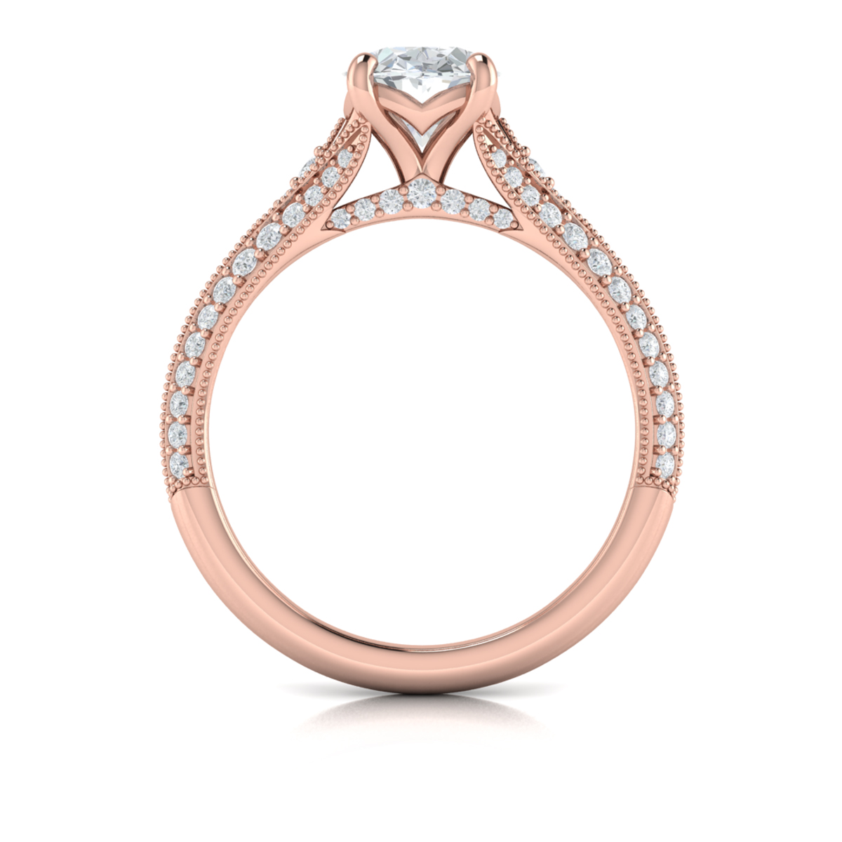 Vlora Classic, Modern Vintage, Split Shank Engagement Ring