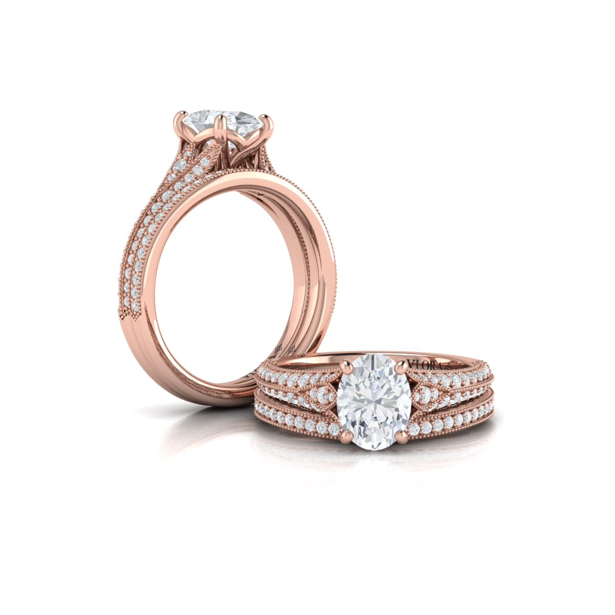 Vlora Classic, Modern Vintage, Split Shank Engagement Ring