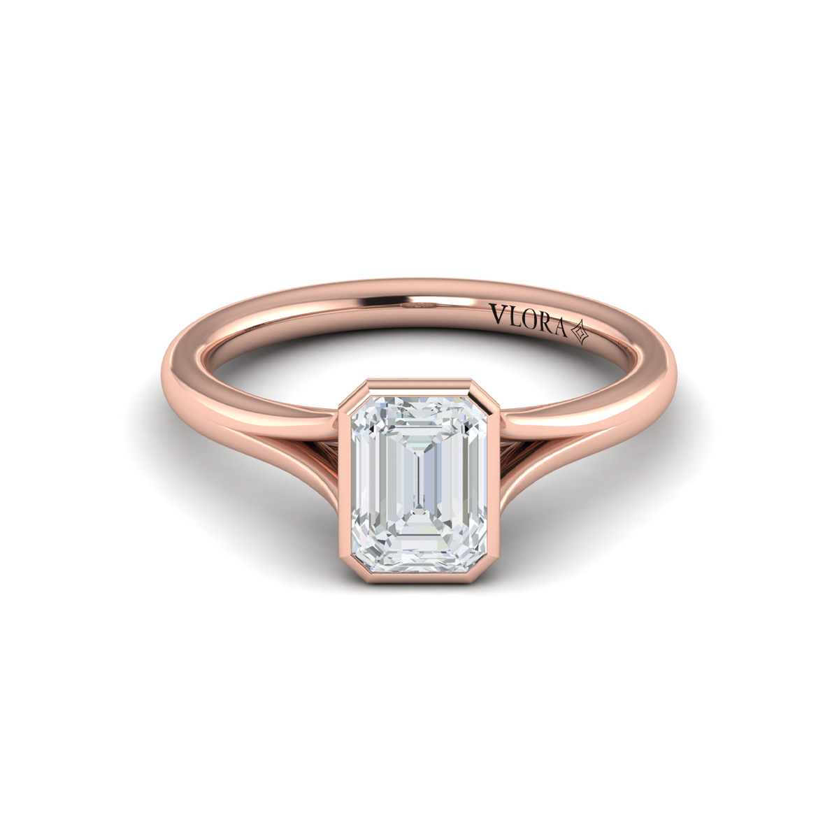 Vlora Classic, Bezel, Split Shank Engagement Ring