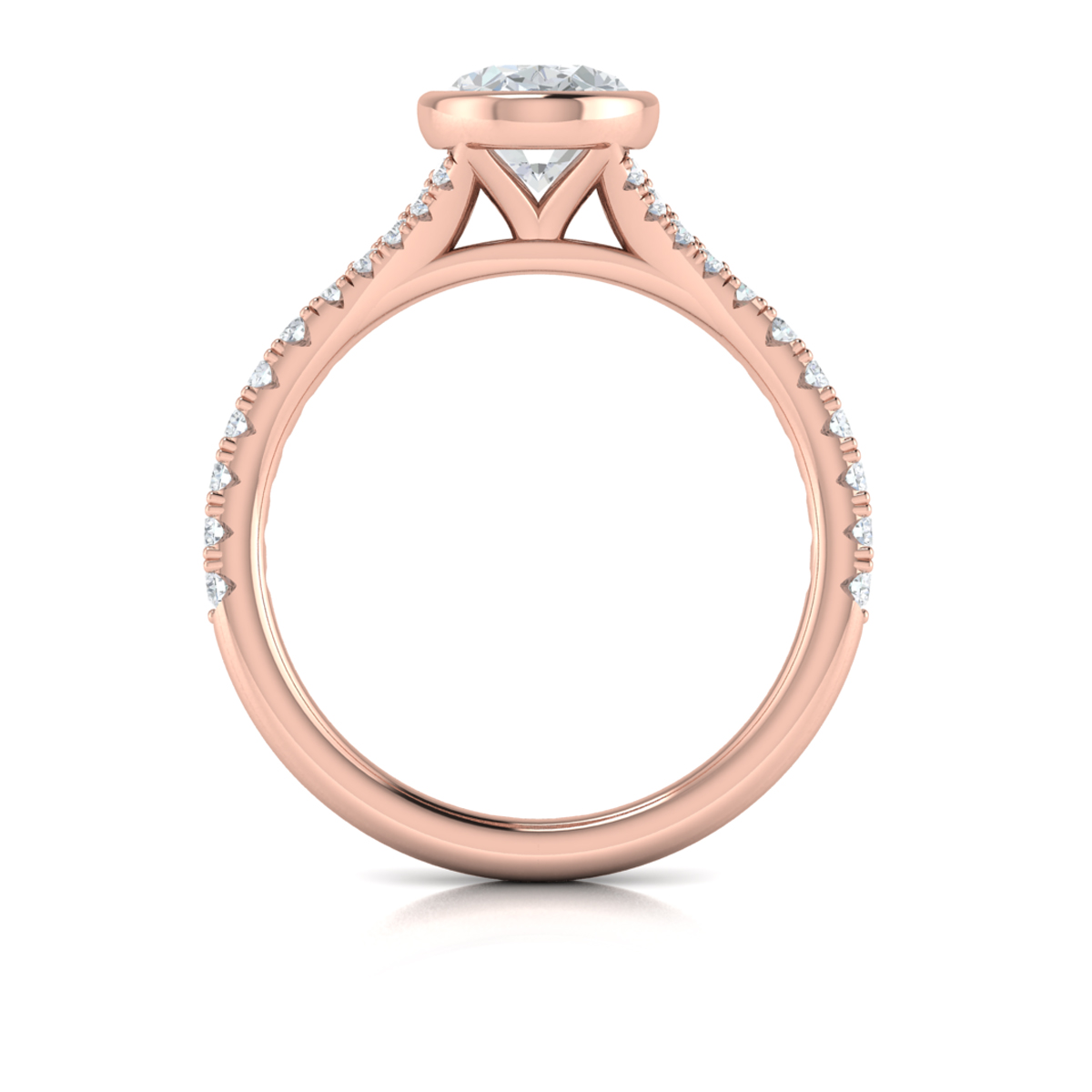 Vlora Classic, Bezel, Split Shank Engagement Ring