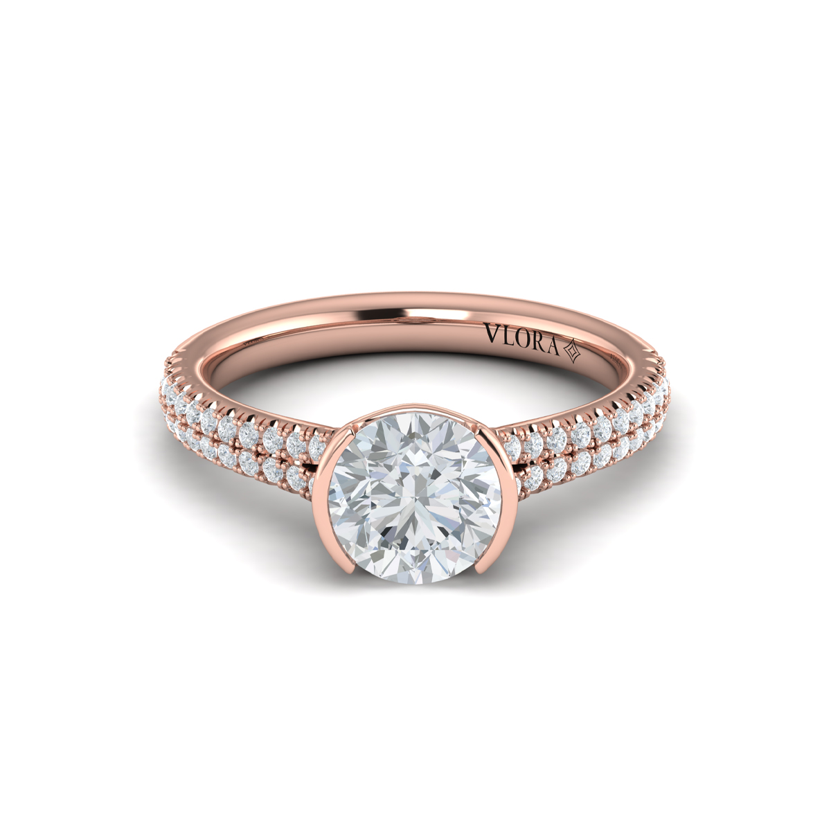 Vlora Classic, Bezel, Split Shank Engagement Ring