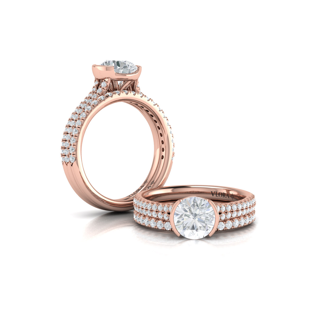 Vlora Classic, Bezel, Split Shank Engagement Ring