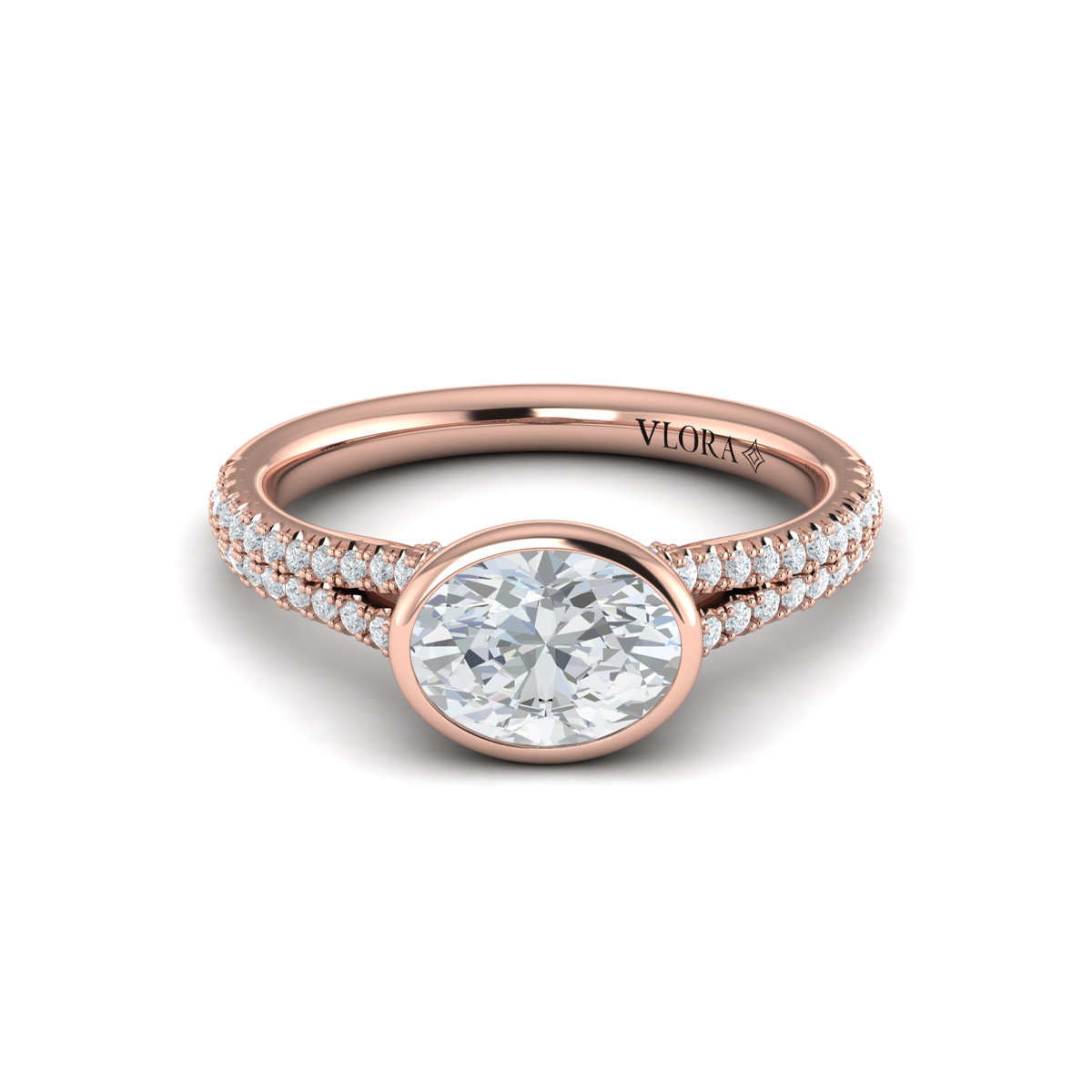 Vlora Classic, Bezel, Split Shank Engagement Ring