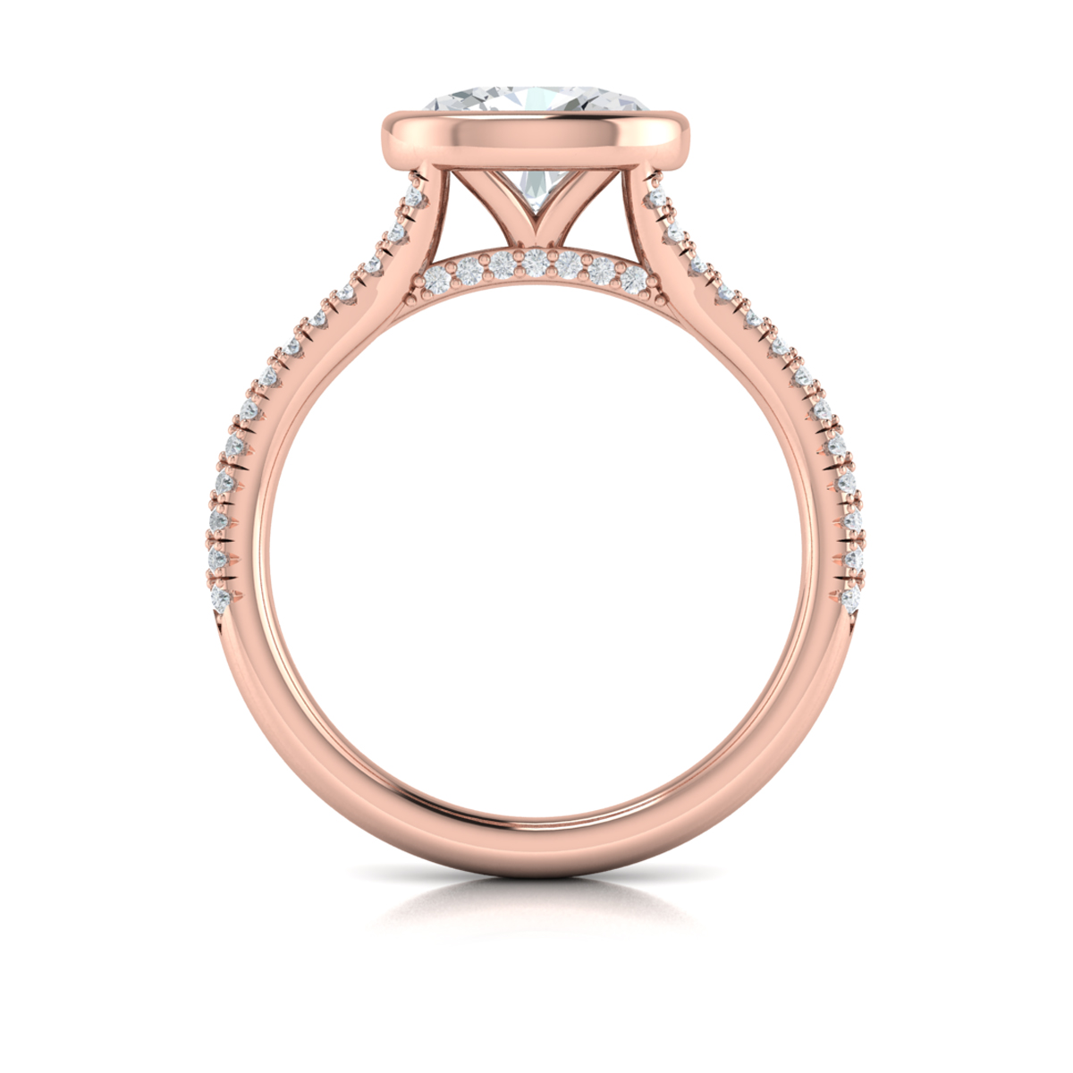 Vlora Classic, Bezel, Split Shank Engagement Ring