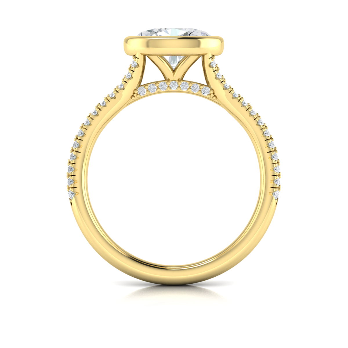 Horizon Oval Bezel Engagement Ring