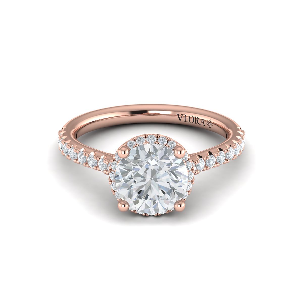 Graceful Halo Engagement Ring