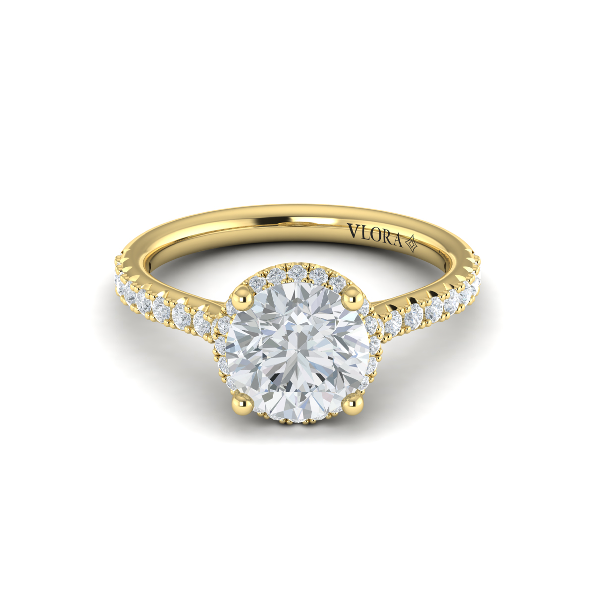 Graceful Halo Engagement Ring