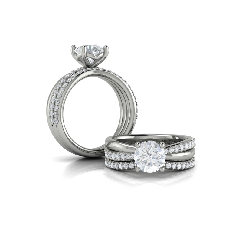 Twisted Pave Classic Engagement Ring