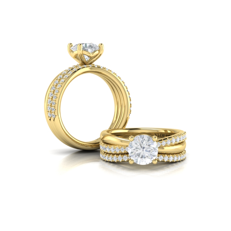 Twisted Pave Classic Engagement Ring