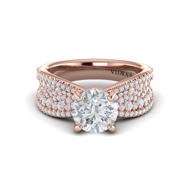 Bold Pave Engagement Ring