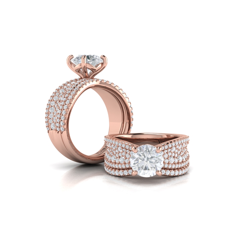 Bold Pave Engagement Ring