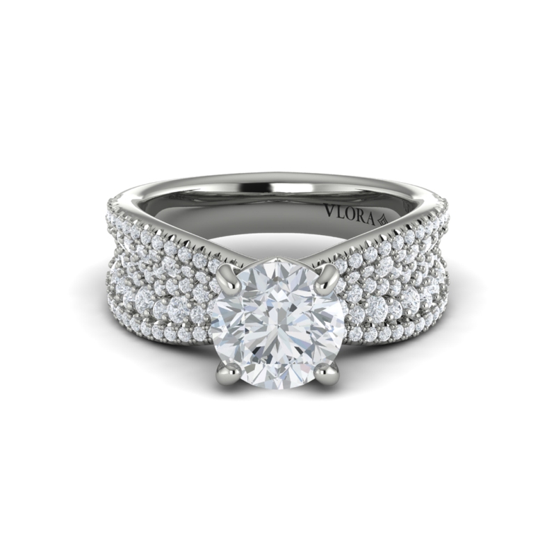Bold Pave Engagement Ring