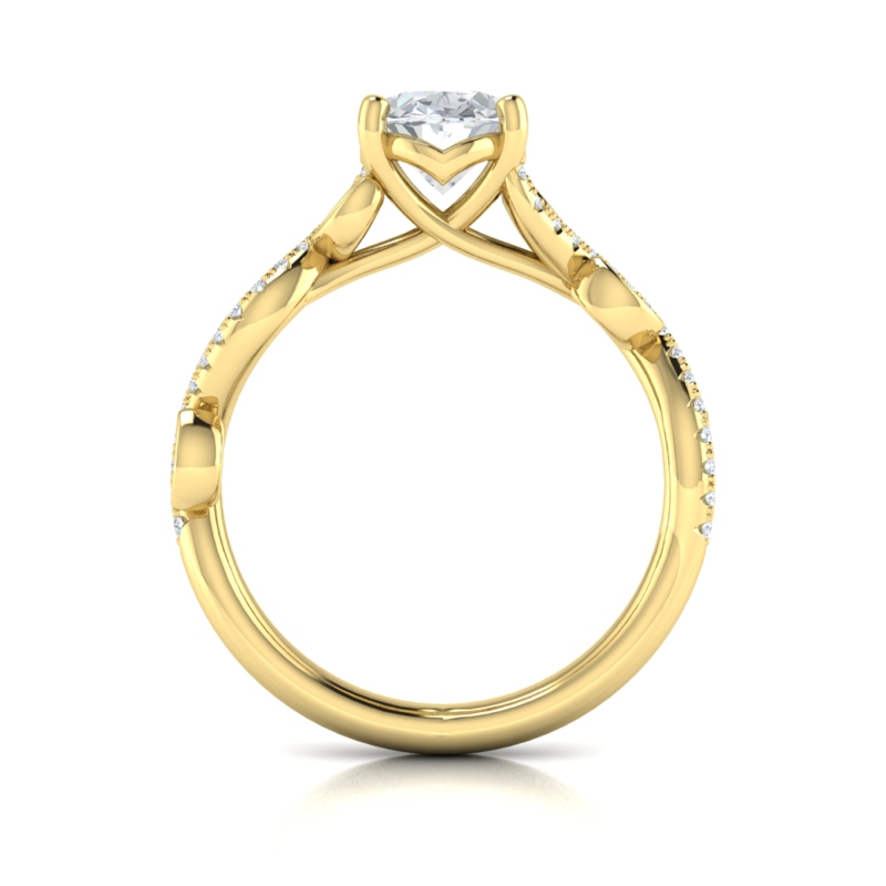 Botanical Oval Engagement Ring