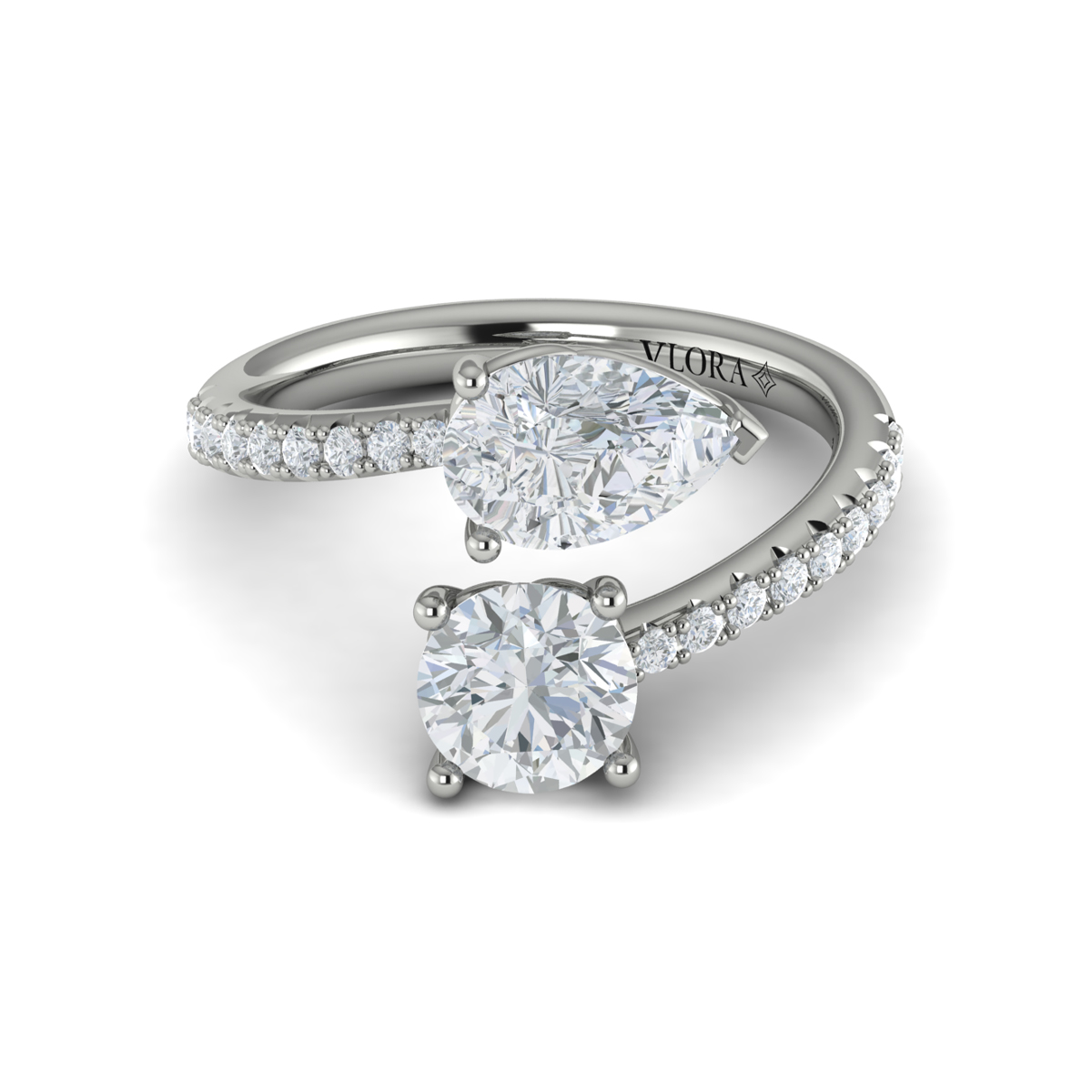 Vlora Two Stone Engagement Ring