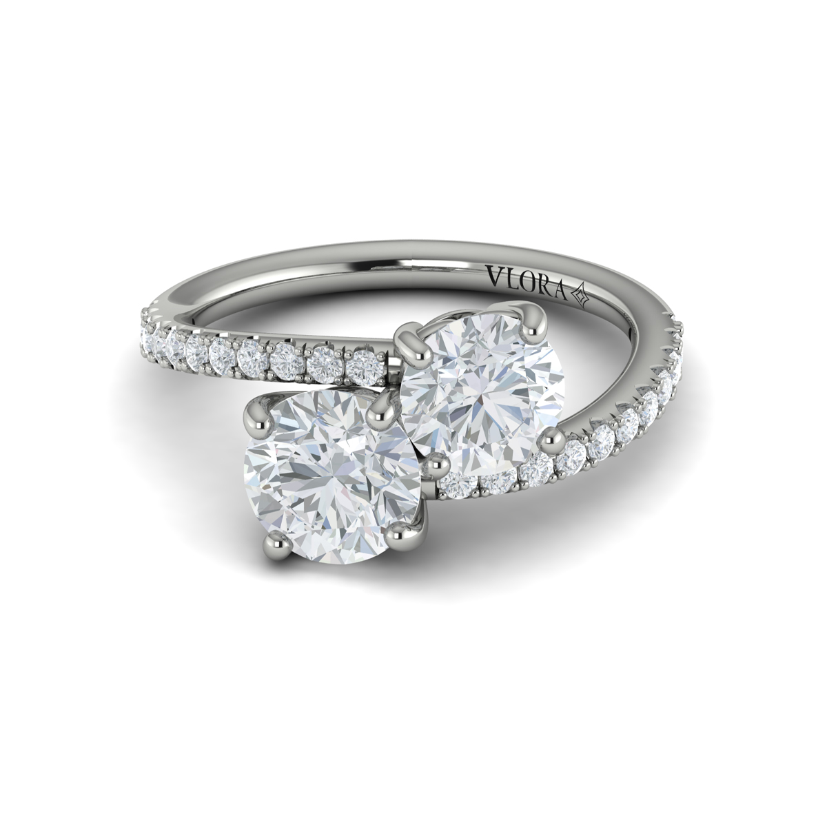 Vlora Two Stone Engagement Ring