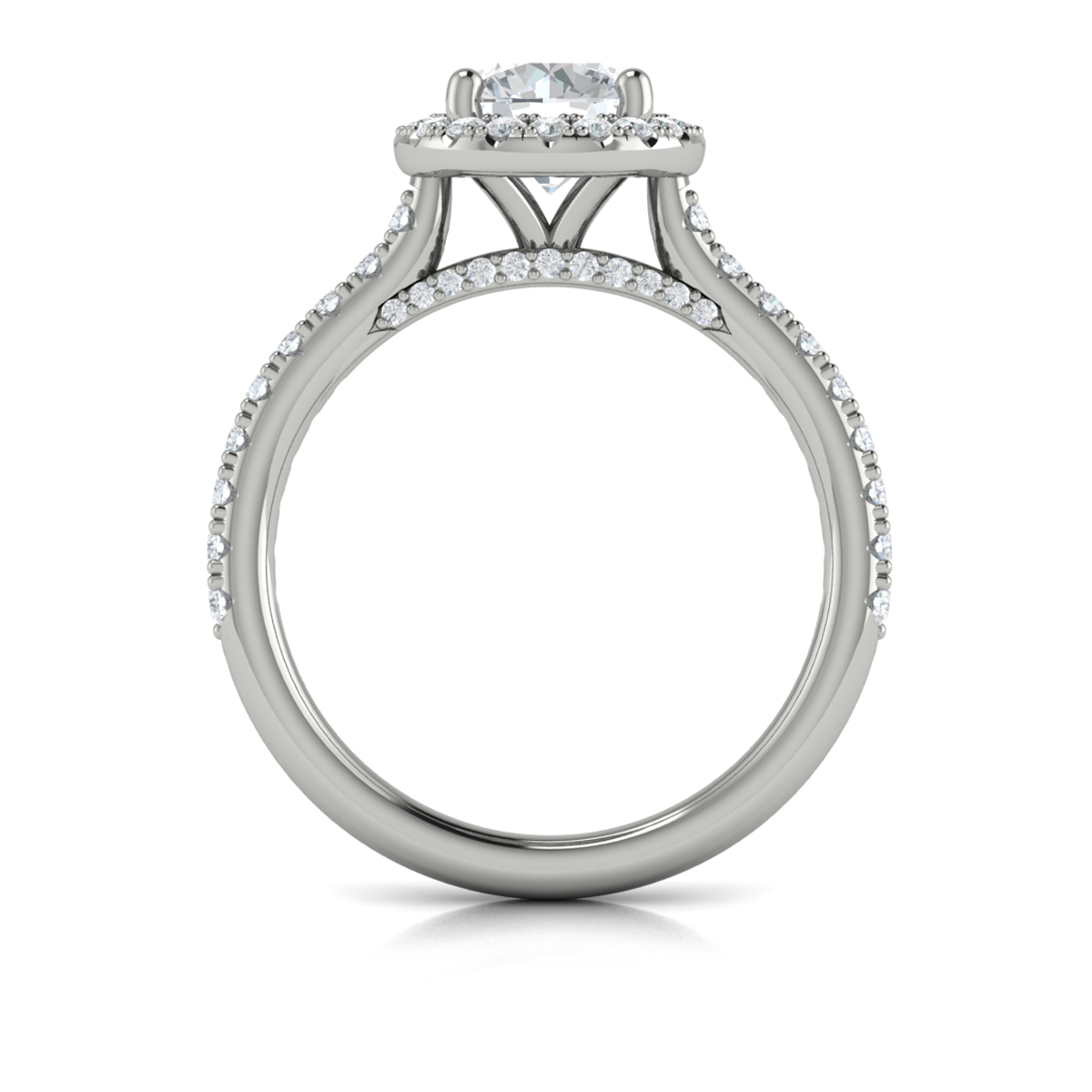 Classic Round Halo Engagement Ring