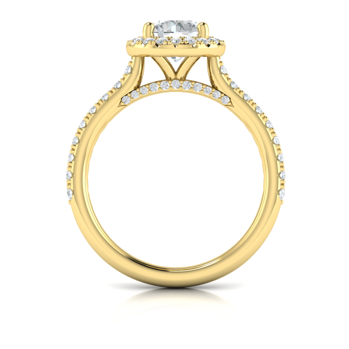 Classic Round Halo Engagement Ring