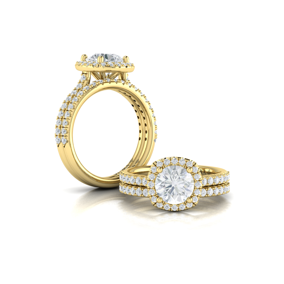 Timeless Euro Halo Round Engagement Ring