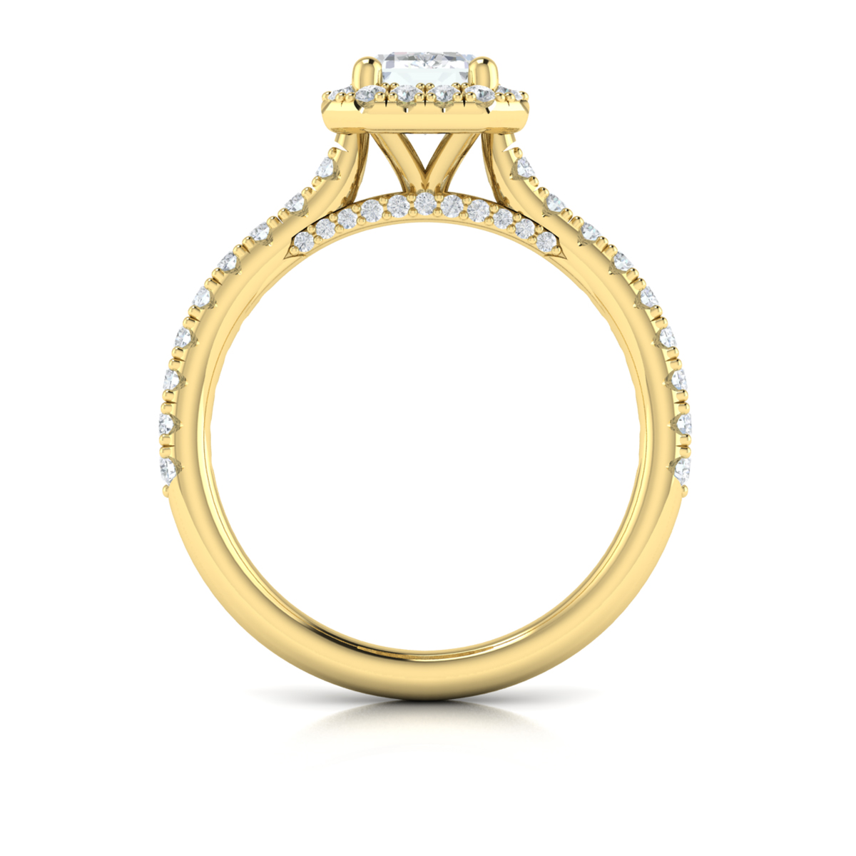 Timeless Halo Emerald Cut Engagement Ring