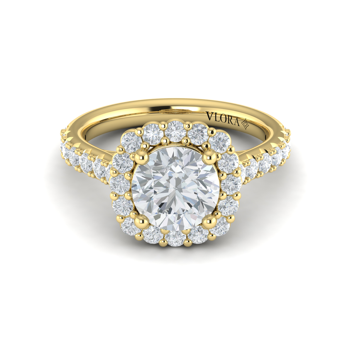Bloom Halo Round Engagement Ring