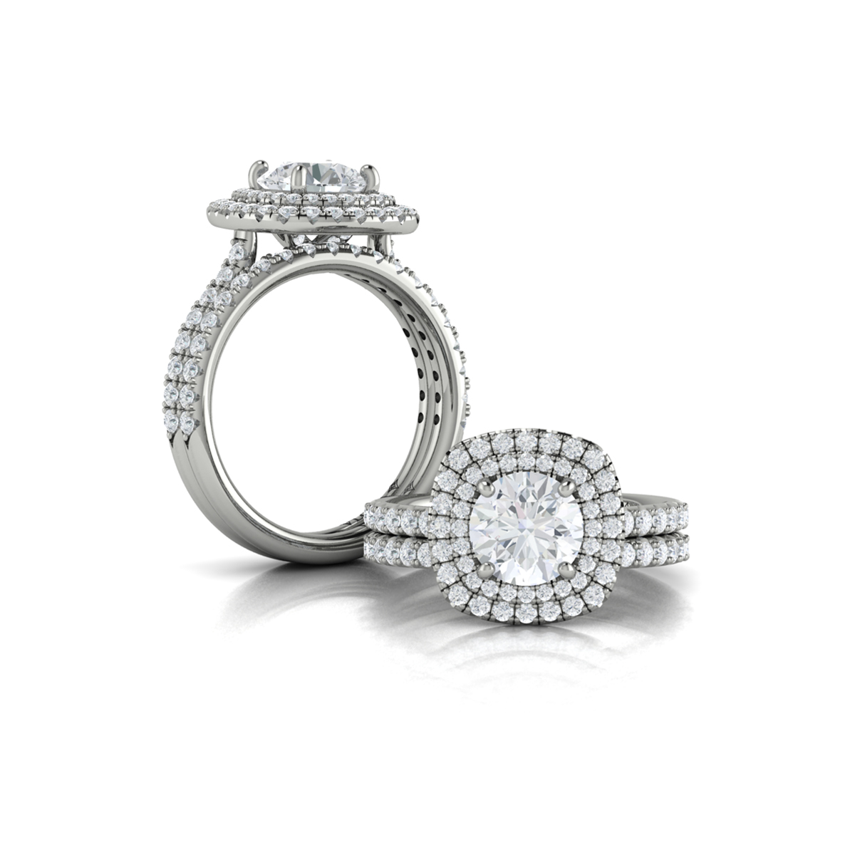 Vlora Halo Engagement Ring
