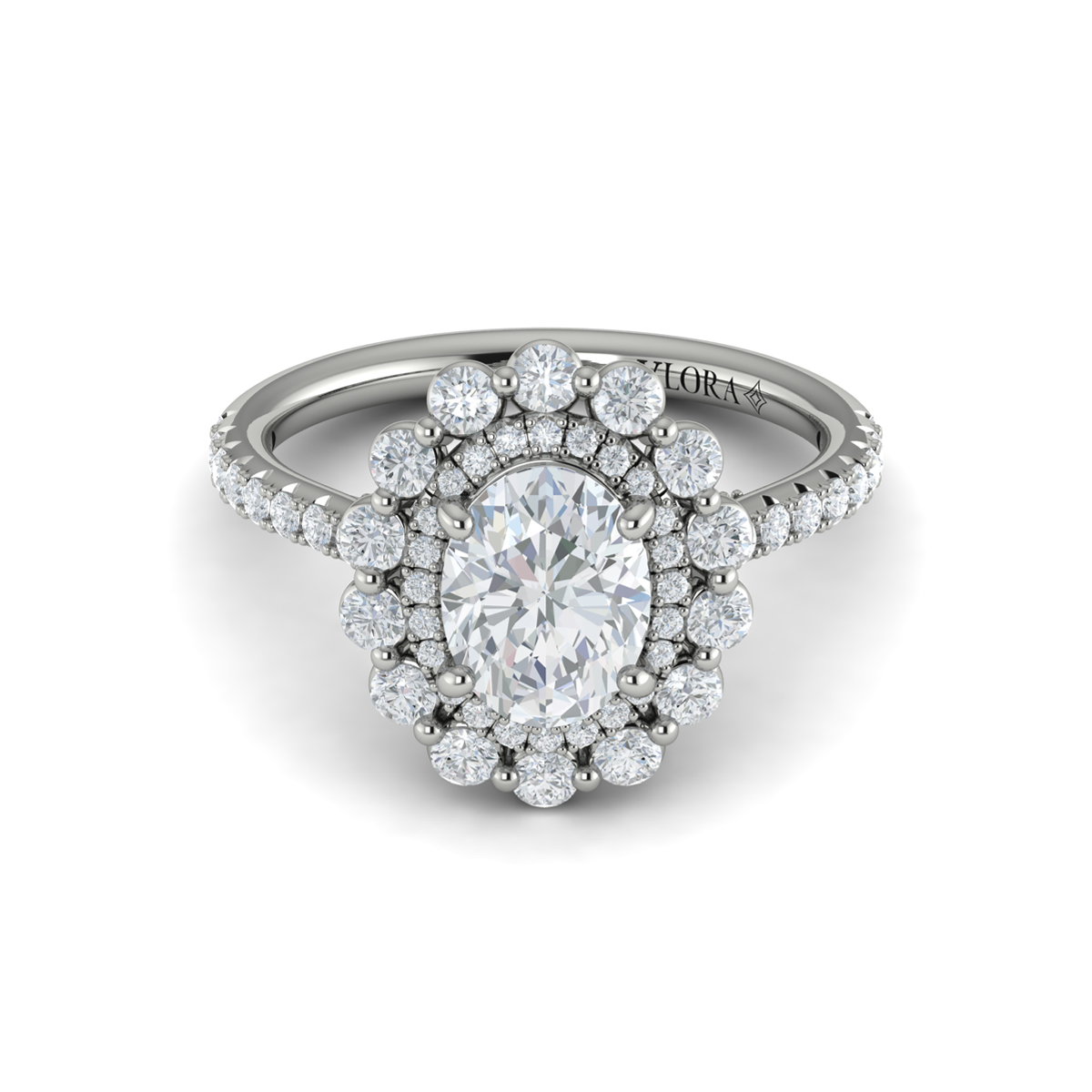 Vlora Halo Engagement Ring