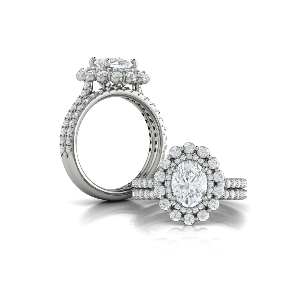 Vlora Halo Engagement Ring