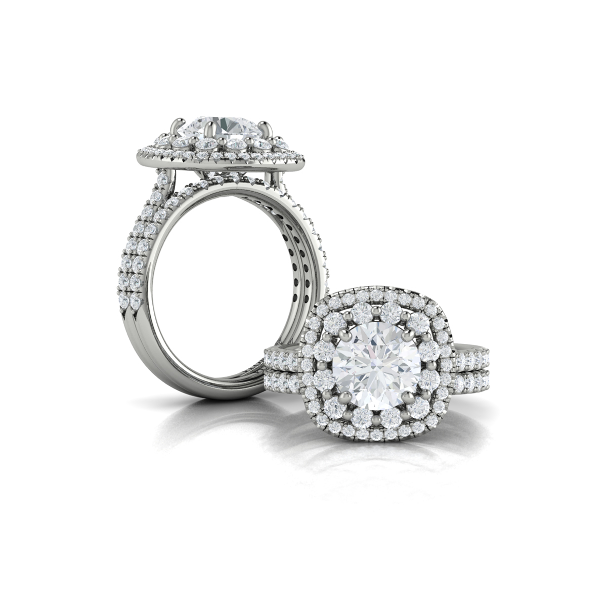 Vlora Halo Engagement Ring