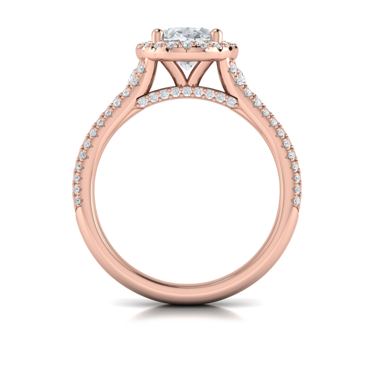 Opulent Oval Halo Engagement Ring