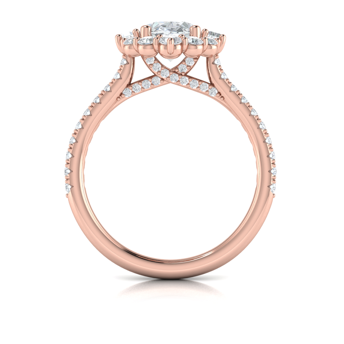 Harmony Halo Oval Engagement Ring