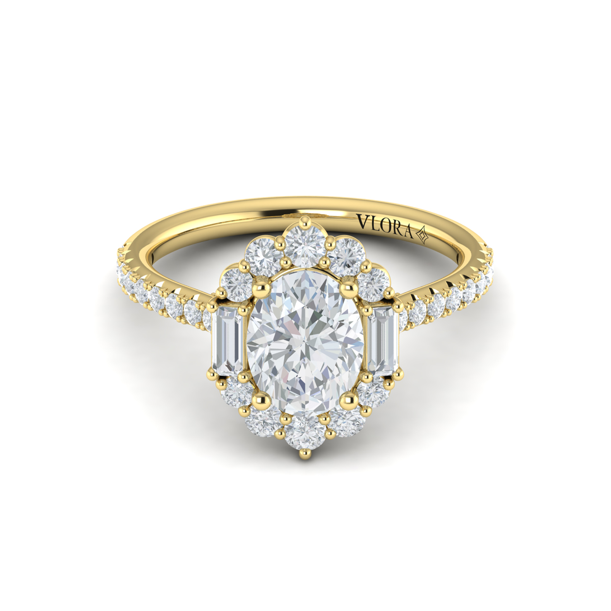 Harmony Halo Oval Engagement Ring