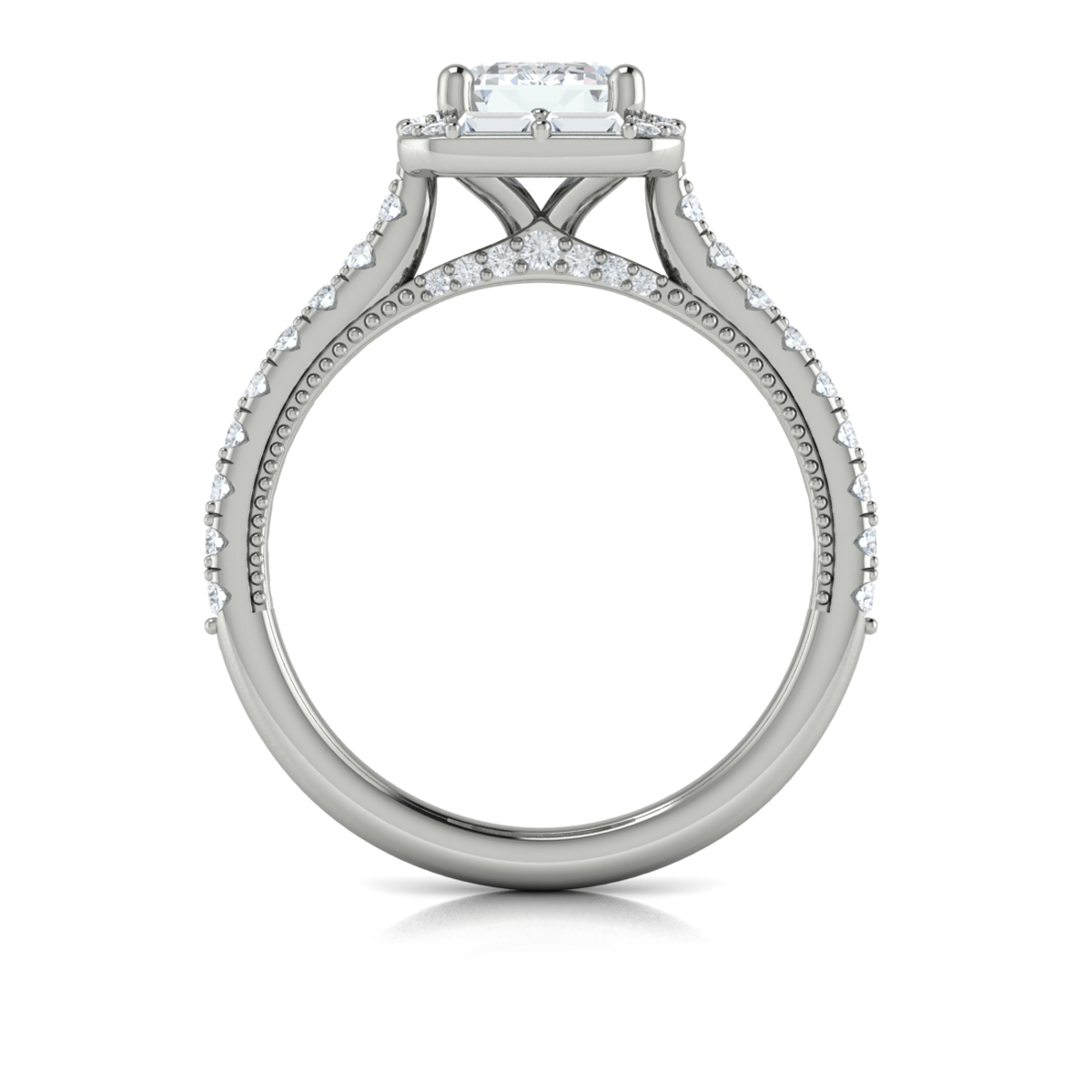 Vlora Halo, Modern Vintage Engagement Ring