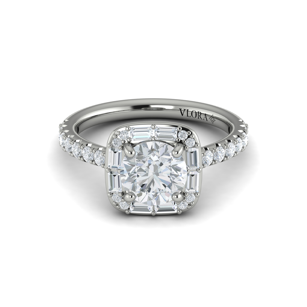 Vlora Halo Engagement Ring
