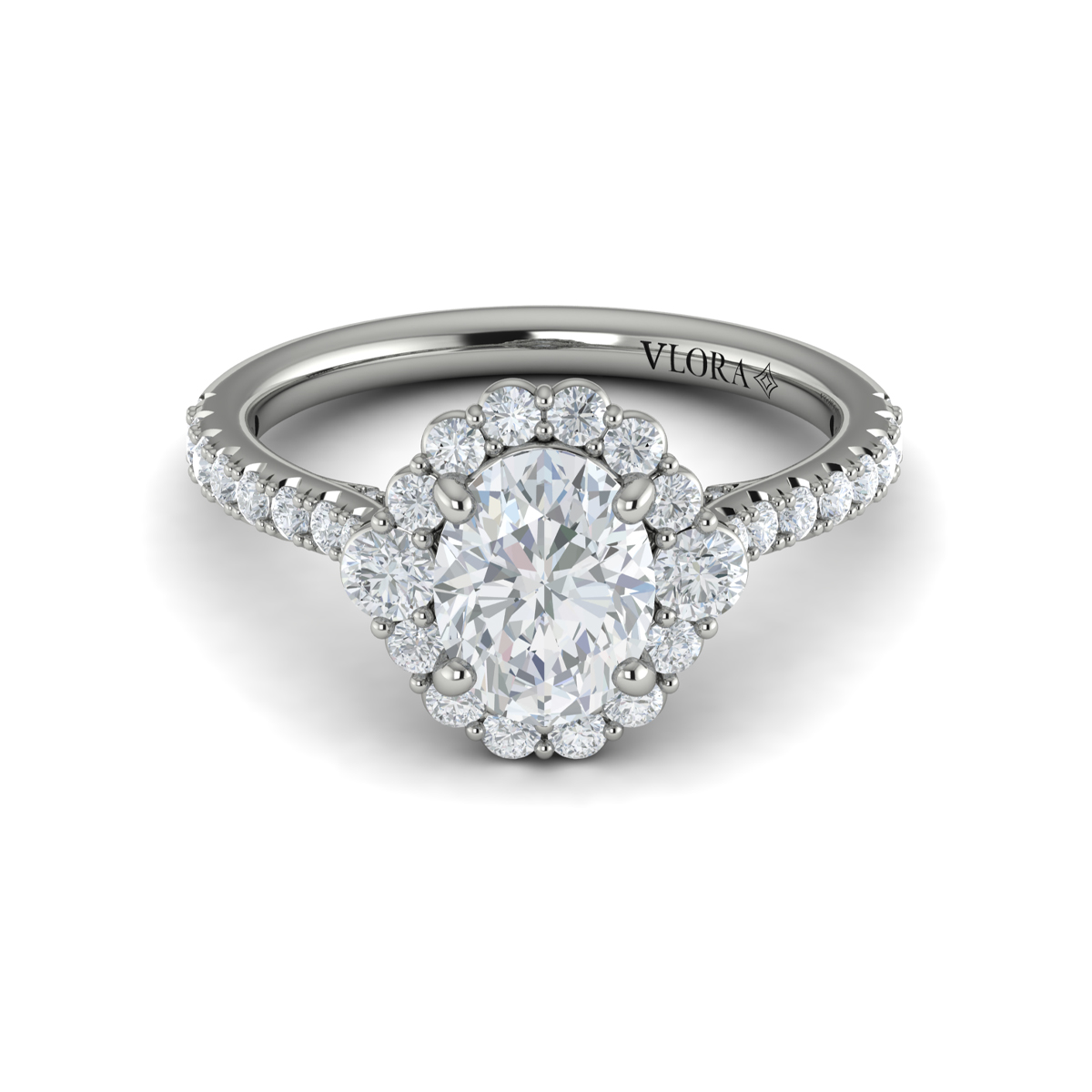 Vlora Halo Engagement Ring