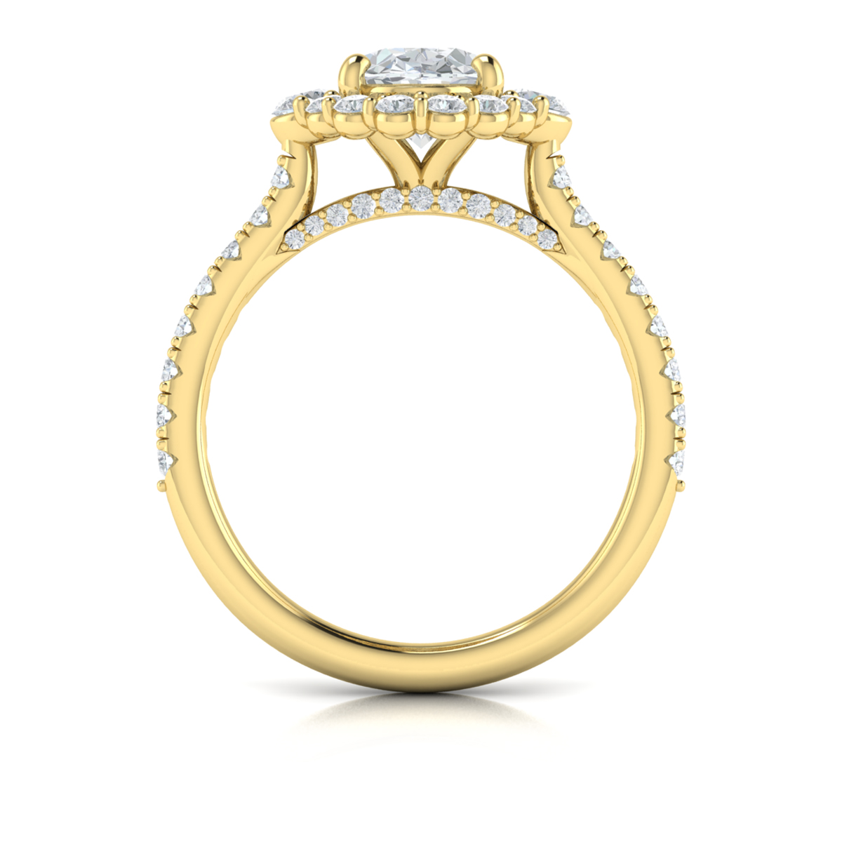 Horizon Halo Oval Engagement Ring