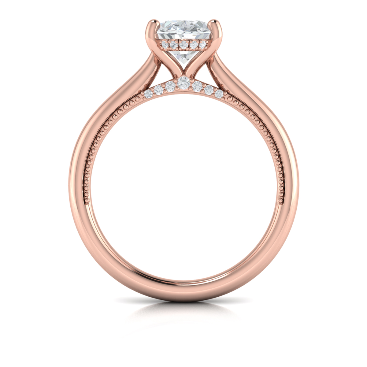 Vlora Solitaire, Modern Vintage Engagement Ring