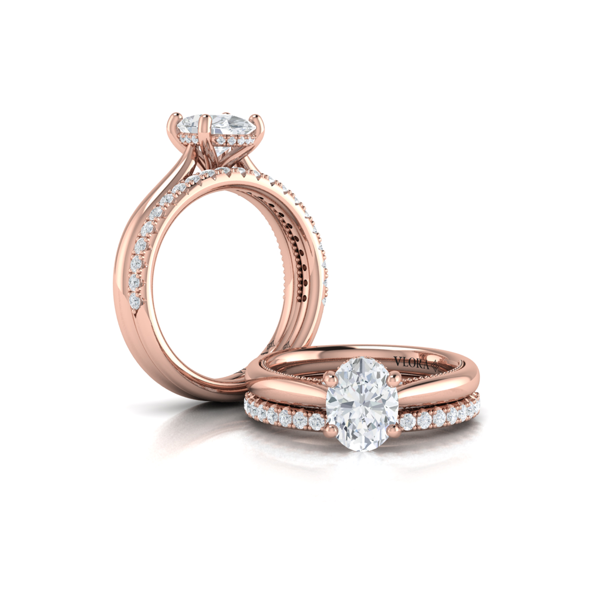 Vlora Solitaire, Modern Vintage Engagement Ring
