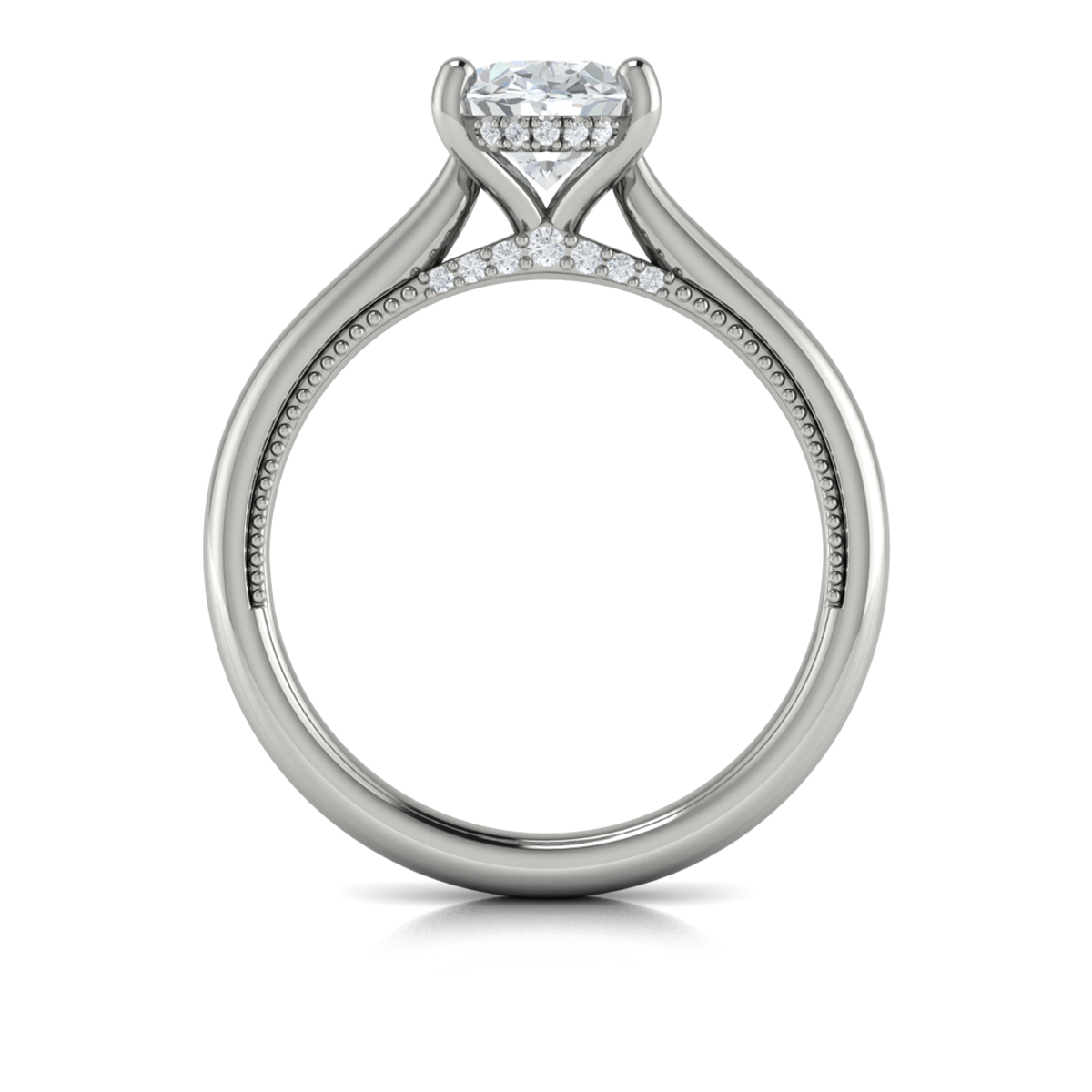 Vlora Solitaire, Modern Vintage Engagement Ring