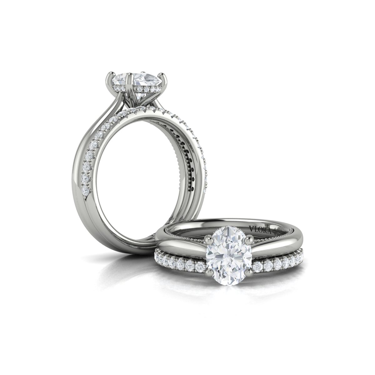 Vlora Solitaire, Modern Vintage Engagement Ring