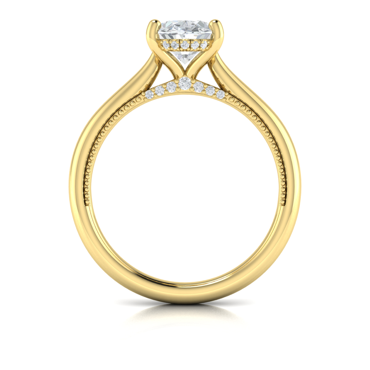 Vlora Solitaire, Modern Vintage Engagement Ring