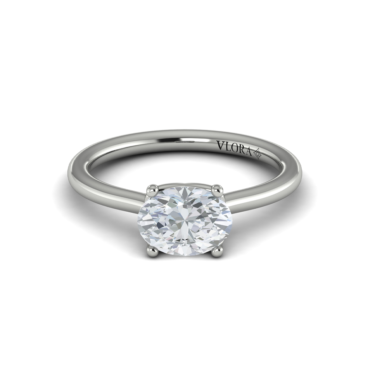 Horizon Oval Solitaire Engagement Ring