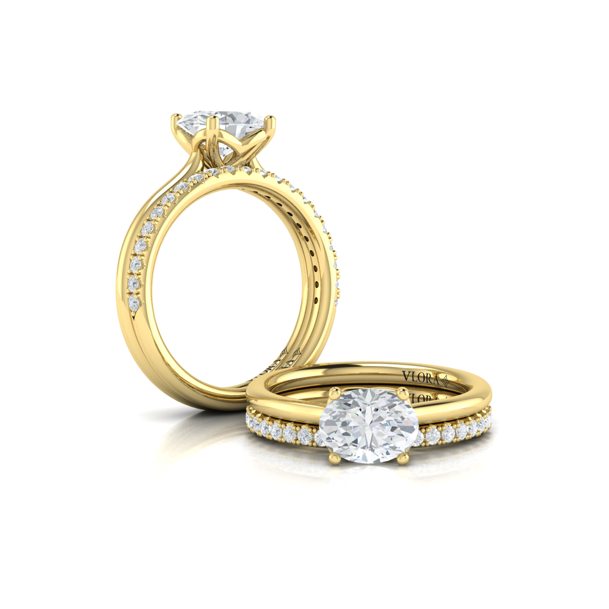 Horizon Oval Solitaire Engagement Ring