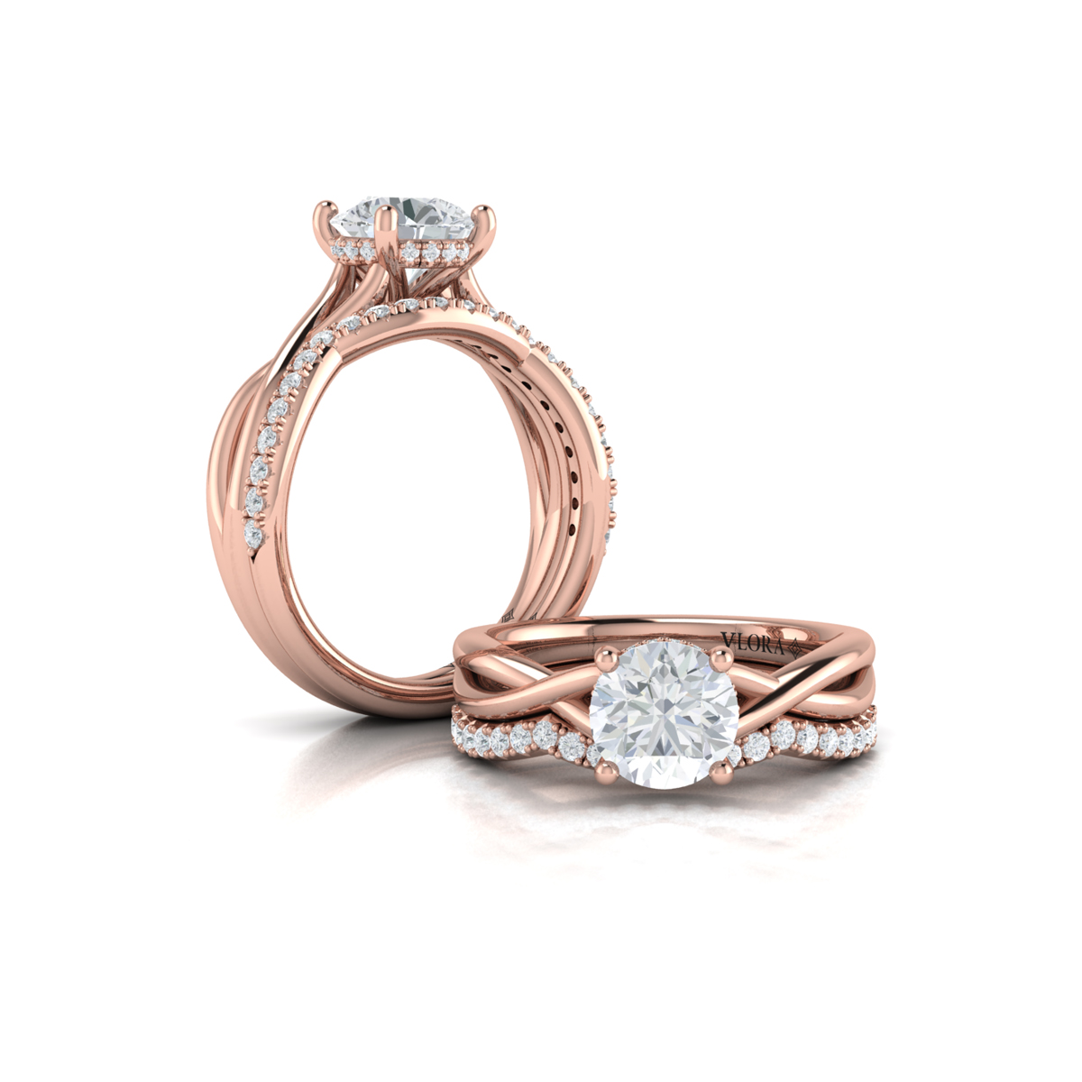 Vlora Solitaire, Hidden Halo Engagement Ring