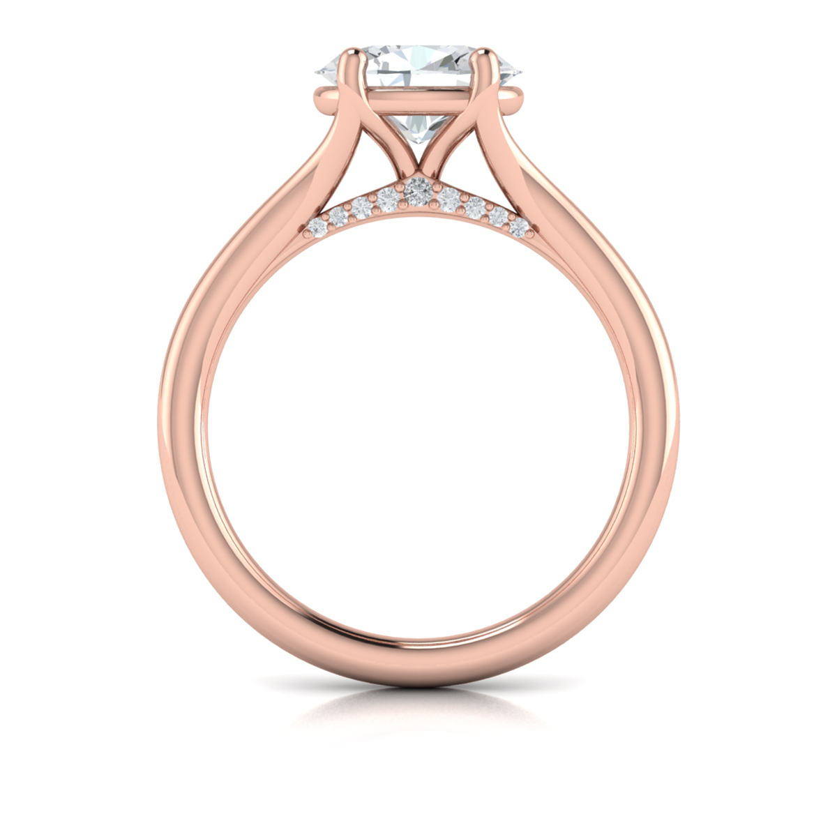 Vlora Solitaire, Split Shank Engagement Ring