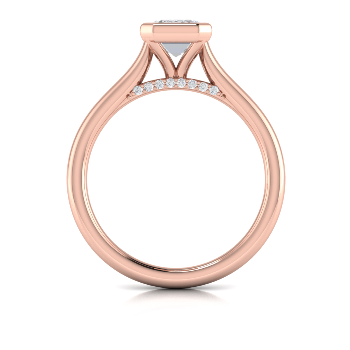 Vlora Solitaire, Bezel Engagement Ring
