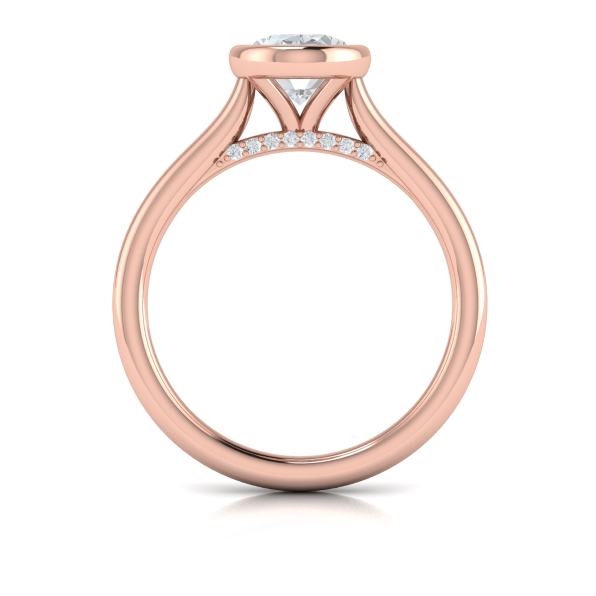 Vlora Solitaire, Bezel Engagement Ring